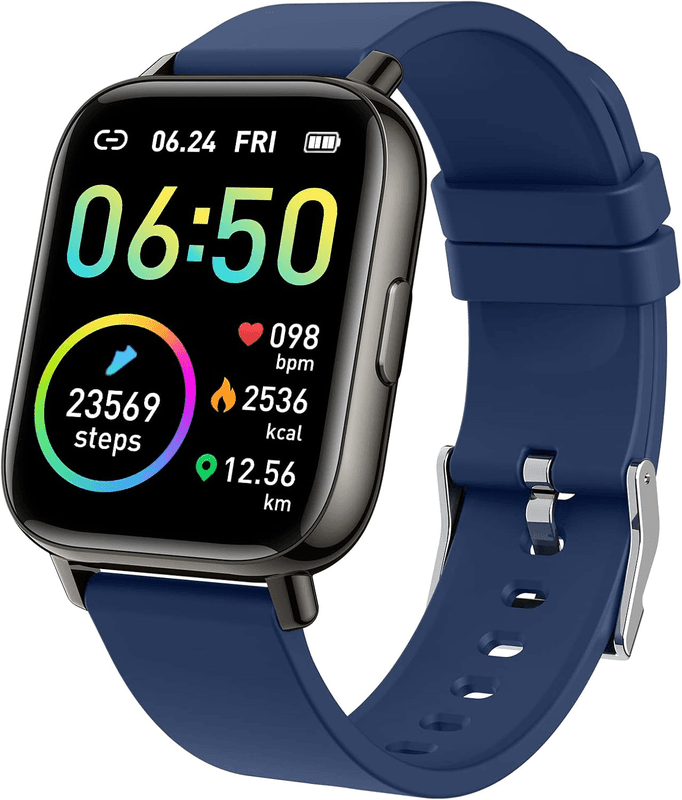Jugeman P32 Blauwe Smartwatch, Fitness Tracker 1,69'' HD voor Mannen Vrouwen, Stappenteller — afbeelding 1