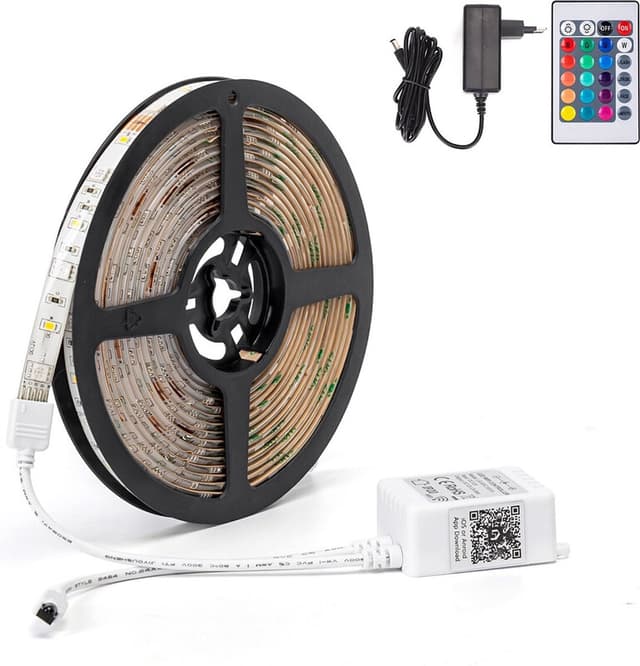 Aigostar 23230-0 - Smart LED Strip Set - RGBW 5m WiFi BT 1600Lm IP65