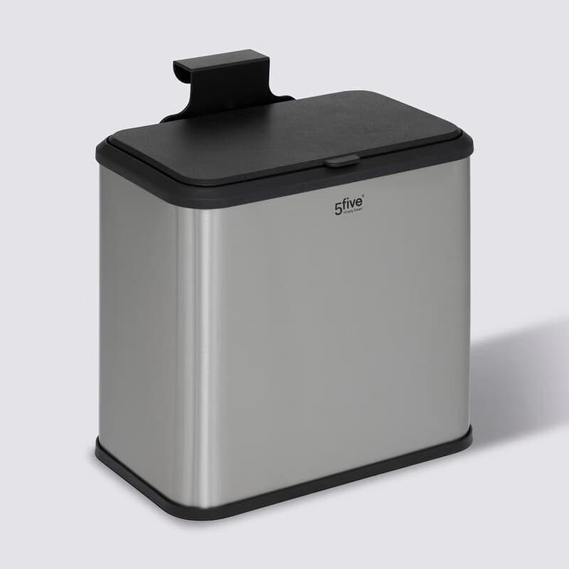 5five Metalen compostbak - 5L, roestvrij staal — afbeelding 1