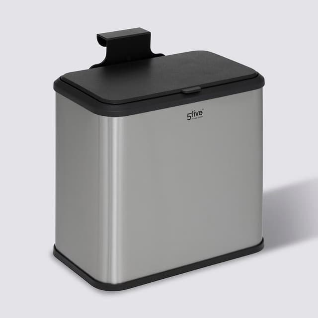 5five Metalen compostbak - 5L, roestvrij staal