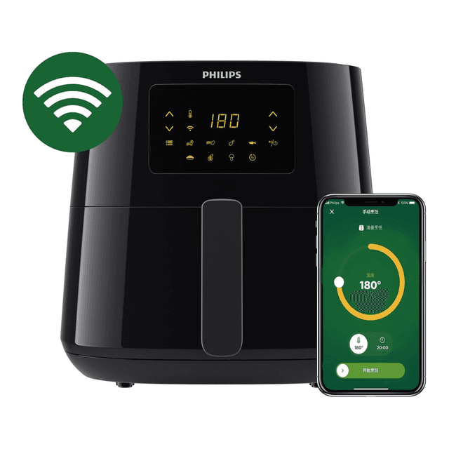 PHILIPS 5000 Serie Connected Airfryer XL – 6,2 L – Zwart – Voor 5 personen – 13 Kookfuncties (HD9280/70)