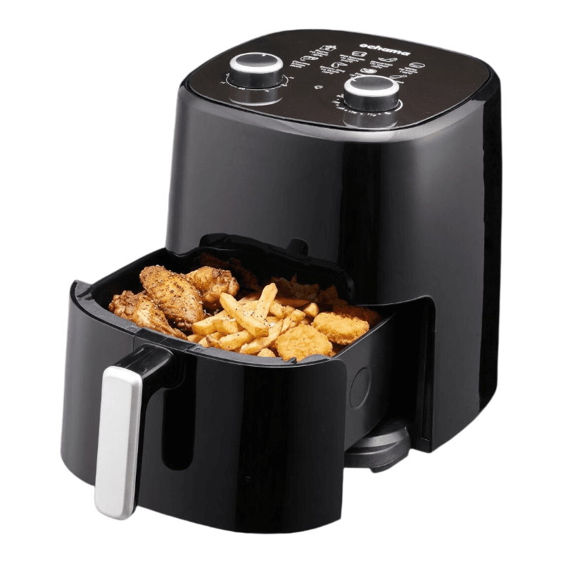 Ochama 3,2 liter airfryer, multifunctionele elektrische friteuse voor thuis, 1250 W hetelucht- en braadfunctie, nauwkeurige timer en temperatuurregeling, antiaanbaklaag aan de binnenkant — afbeelding 1