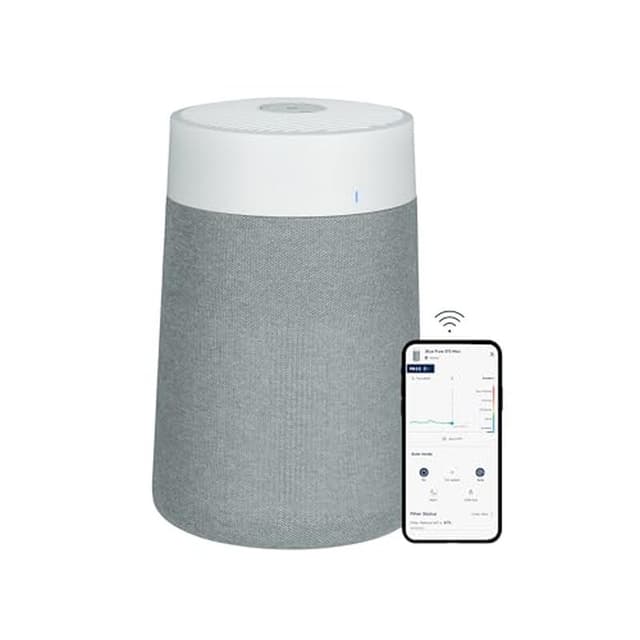 BLUEAIR Blue Pure 511i Max Luchtreiniger Slim Stil HEPASilent-technologie 43 m² Dekking Grijs Stof Allergenen Rook Schimmel Huisdierhaar Verwijdering