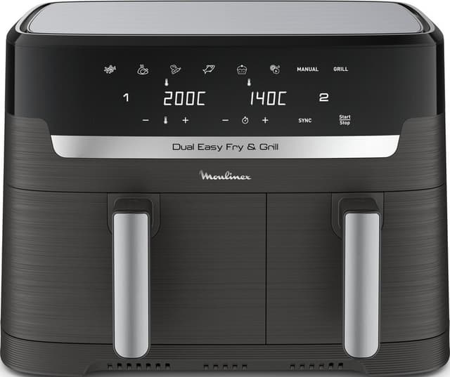 Moulinex EZ905B20 Airfryer met Dual Easy Fry & Grill-functie, grijs