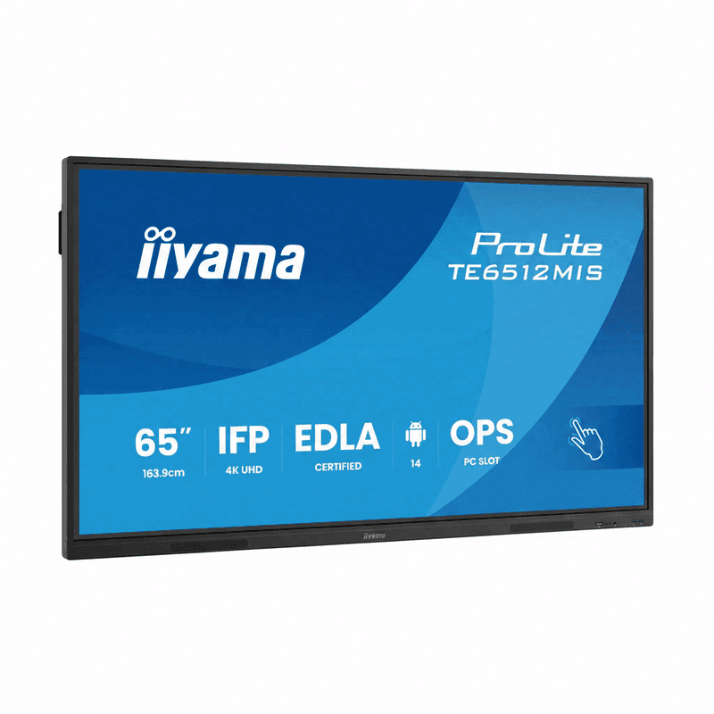 iiyama TE6512MIS-B4AG beeldkrant Interactief flatscreen 165,1 cm (65") LCD Wifi 400 cd/m² 4K Ultra HD Zwart Touchscreen Type processor Android 24/7 — afbeelding 1