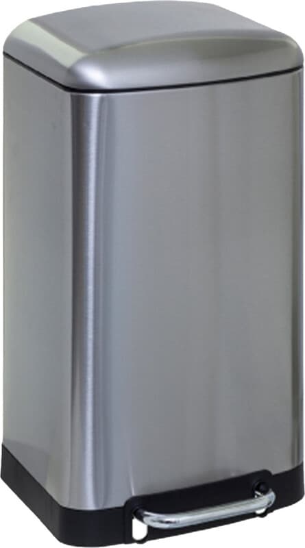 5five Ariane Stalen metalen prullenbak - 30L, zilver — afbeelding 1