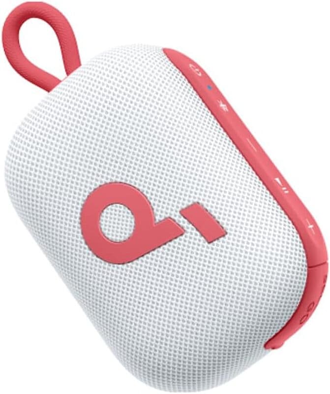 Soundcore van Anker, Select 4 Go, 20 uur ultralange afspeeltijd, 5 W krachtig geluid, IP67 volledige bescherming en zwemgeschikt, lichtgewicht met draagband, eenvoudig te vervoeren, draadloze stereokoppeling (TWS), rood — afbeelding 1