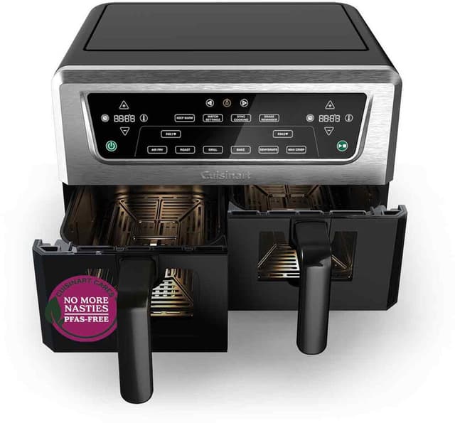 Cuisinart AFD10XSSE Airfryer met dubbele mand 10,4 L RVS-buitenzicht
