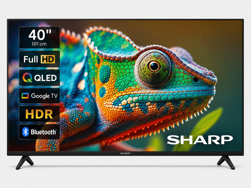 SHARP 40HF3465 40" FHD Smart TV 60 Hz QLED Google TV — afbeelding 1