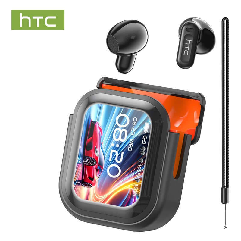 HTC NE20 draadloze oordopjes met AI-vertaling, Bluetooth 5.4, LED-display, hoge kwaliteit, waterdicht, TWS met aanraakbediening, geschikt voor kantoor, sport, studie en audio-gesprekken | ingebouwde microfoon | oordopjes — afbeelding 1
