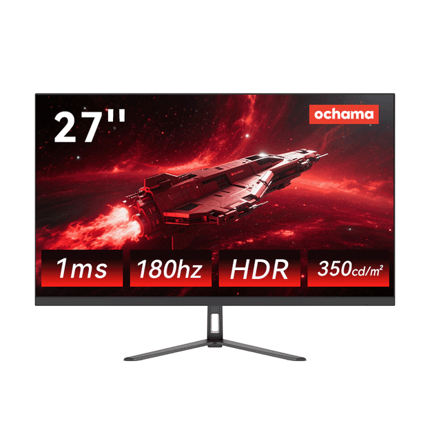 ochama Monitor 27 Inch QHD 2K, Gaming en Business Beeldscherm met Ultra-Dunne Randen, 1440P Resolutie IPS Paneel, Grootscherm voor Werk en Entertainment
