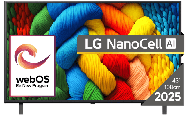 LG tv 43NANO80A3B 43 inch LED UHD 60Hz 4K smart tv NanoCell AI NANO80 2025