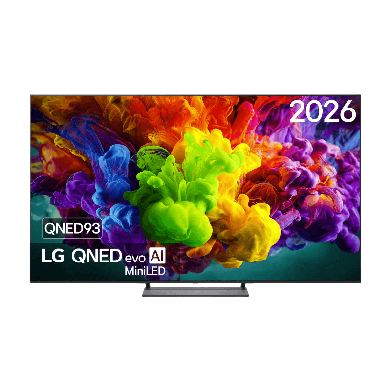 LG 65QNED93B6A 65 inch QNED evo AI Mini LED 4K Smart TV, α8 AI Processor 4K Gen2, 120 Hz, VRR tot 144 Hz, Dolby Vision, Dolby Atmos, webOS 26, AMD FreeSync Premium, Zwart — afbeelding 1