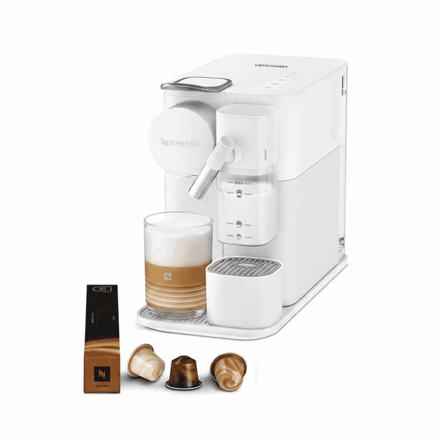 Nespresso Original, De'Longhi EN510.W Lattissima One, Latte & Cappuccinosysteem voor één kopje, Koffiemachine met capsules, 1,0 Liter - Wit