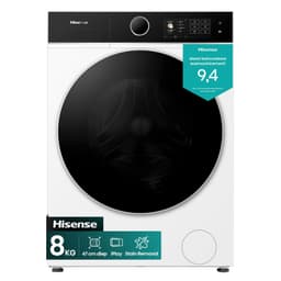 Hisense WF5I8043BWF vrijstaande wasmachine - 8 kg capaciteit - 1400 tpm centrifugeersnelheid - invertermotor - wit