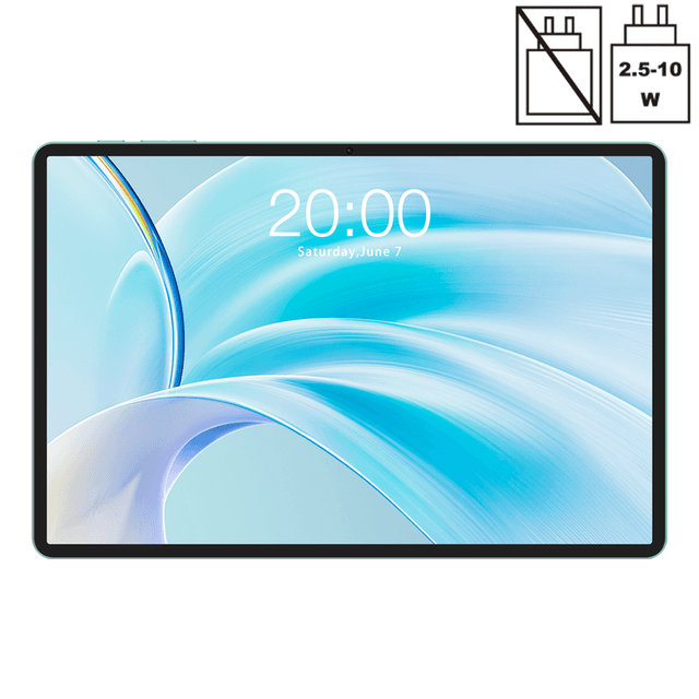 TECLAST P50 tablet 11 inch 90 Hz, Android 15, 8 GB RAM + 12 GB RAM + 128 GB ROM, Dual SIM 4G LTE + 5GHz WiFi, 2 GHz octa-core, 7000 mAh, GPS, Widevine L1, OTG, USB-C, 3,5 mm, metallic behuizing, 2025-model