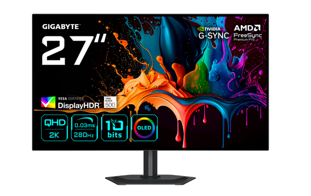 GIGABYTE MO27Q28G gamingmonitor - 27 inch OLED QHD, 280Hz