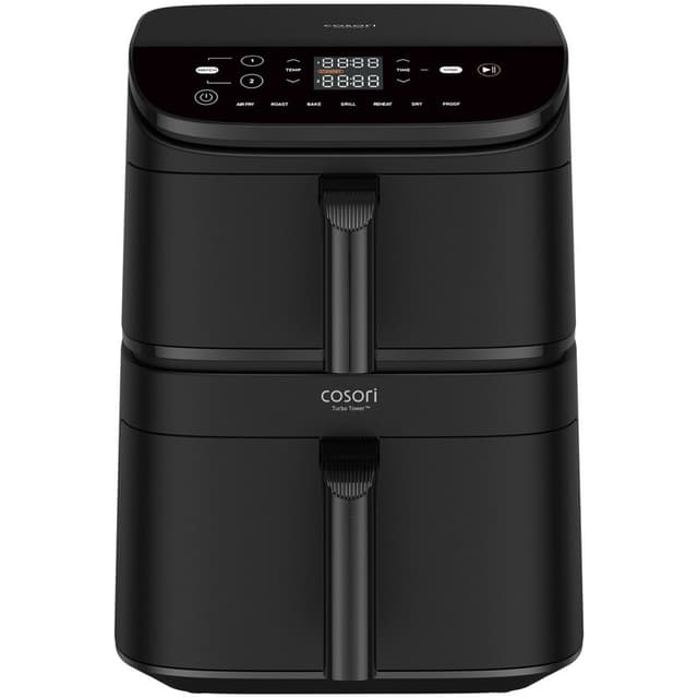 Cosori Turbo Tower 10,8L Airfryer - Stacked Dual Basket Design - 7-in-1 Functions - Ceramic Coating - Dishwasher Safe Baskets