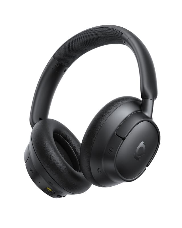 Baseus EH10 NC Bluetooth-koptelefoon Zwart met -45dB Hybride Actieve Ruisisolatie, Over-Ear Hoofdtelefoon met Hi-Res & LDAC-audio en 5 KI-microfoon, 80 uur afspeeltijd, Bluetooth 6.0