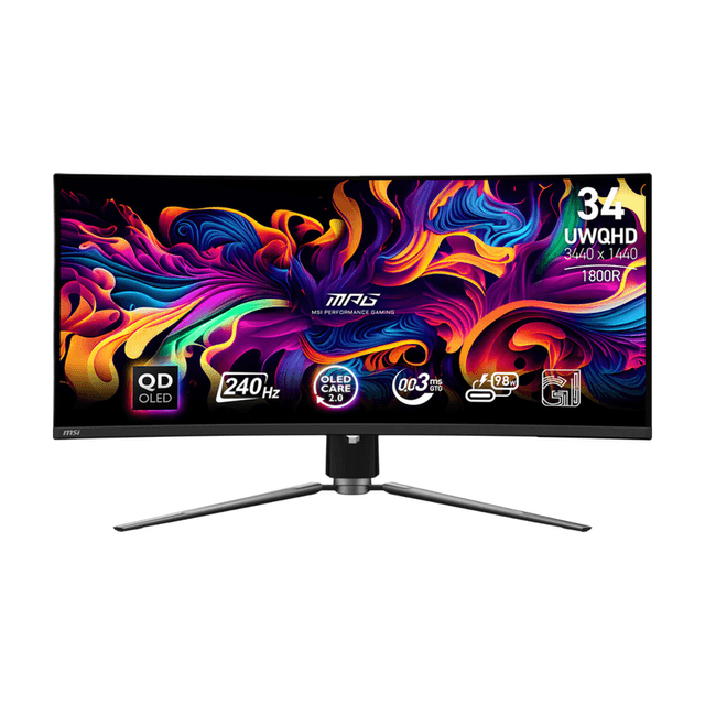MSI MPG 341CQPX QD-OLED Zwart