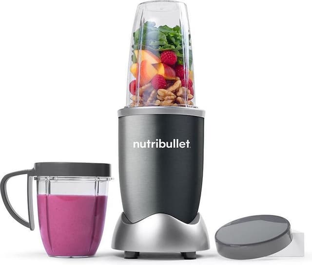 Nutribullet Original Blender - Grijs - 600 W - Smoothie Maker - incl. 2 drinkbekers en Stay-Fresh-dop