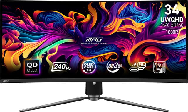 MSI MPG 341CQPX QD-OLED Zwart