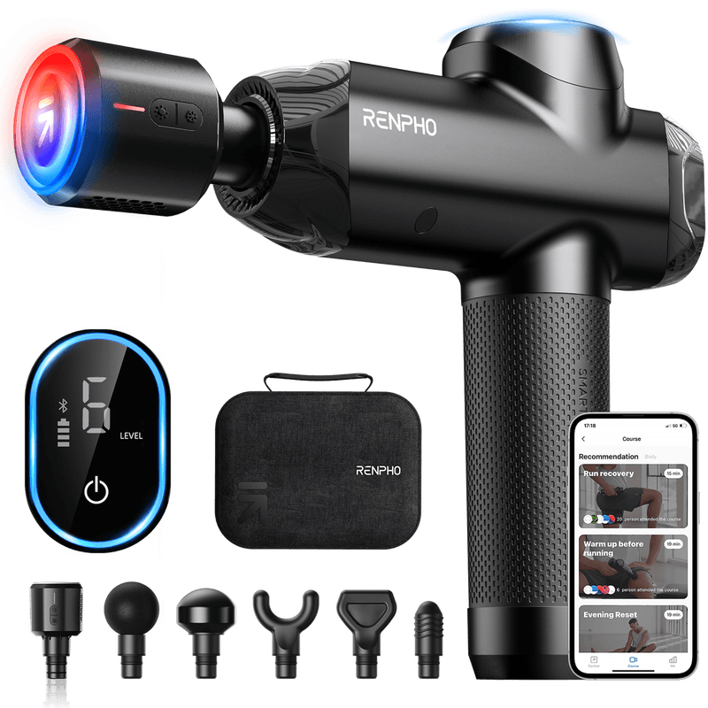 RENPHO Power+ massagepistool met 6 opzetstukken en 6 snelheden — afbeelding 1