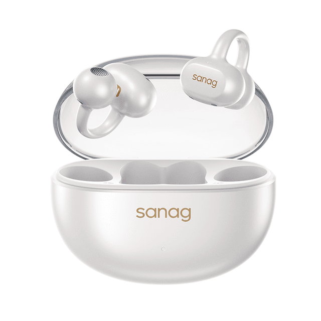 Sanag S6S Nova Oorclip Draadloze Bluetooth-koptelefoon Nieuw Botgeleidingconcept Over-Ear Open-Back Sport Hardlopen Ruisonderdrukkende Stijlvolle AI-koptelefoon