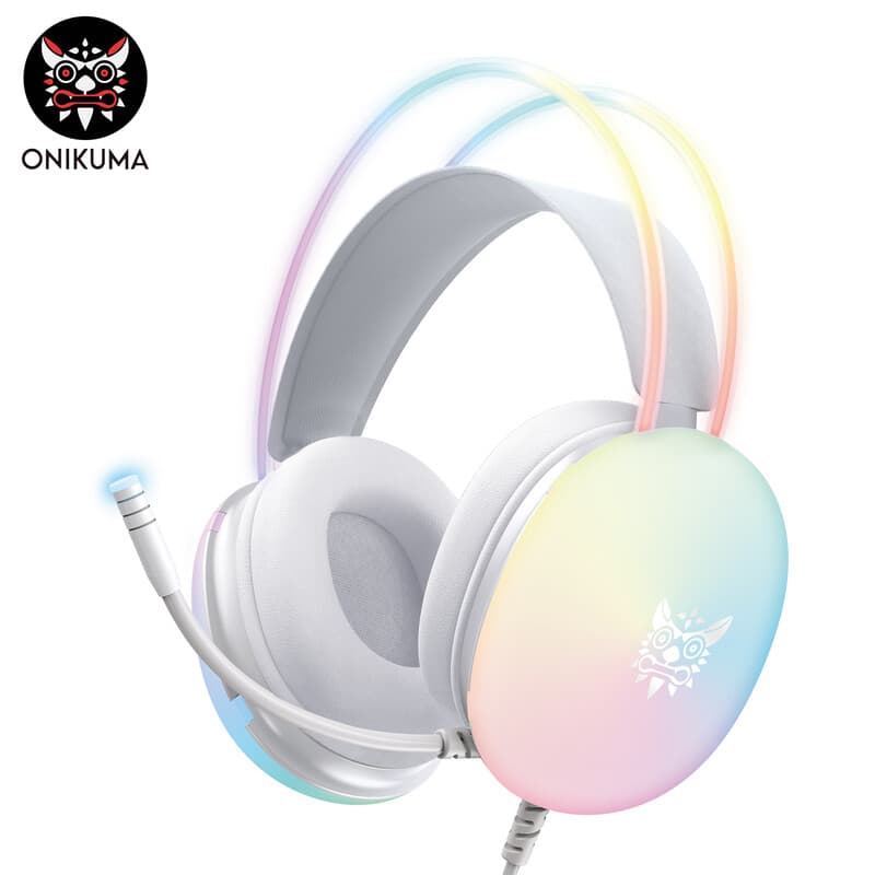 ONIKUMA X25 draagbare gaming-oordopjes met microfoon | Volledig verlichte RGB, ruisreductie, 7.1 in-ear surroundsound, bedrade 3,5mm jack voor PS4/PS5/Xbox One/PC, USB-gevoed — afbeelding 1