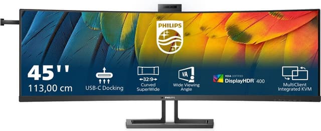 Philips 6000-serie 45B1U6900CH/00 LED-scherm 113 cm 5120 x 1440 pixels ultrawide dual quad HD zwart
