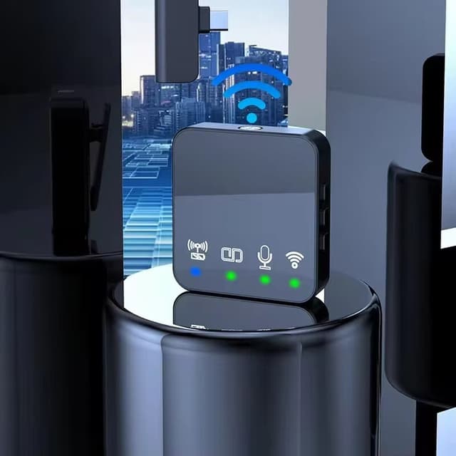 Verbex ST5 dubbele microfoon met iOS-aansluiting, populaire draadloze mini-knop microfoon