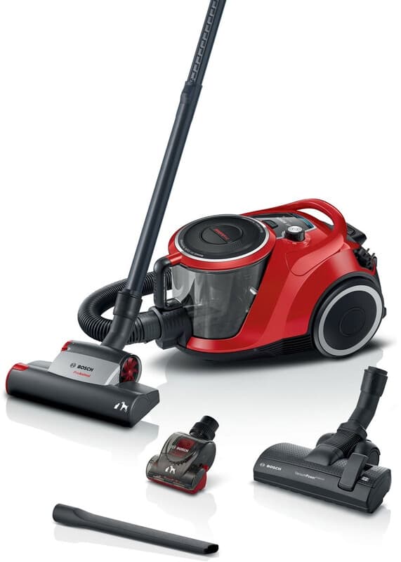 Bosch BGC41PET ProAnimal stofzuiger - zakloos / turbo dierenborstel / HEPA filter / 11 m bereik rood