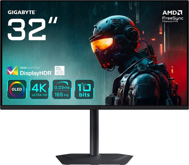 Gigabyte MO32U 80 cm (31,5") 4K Ultra HD OLED computermonitor, 3840 x 2160 pixels, zwart