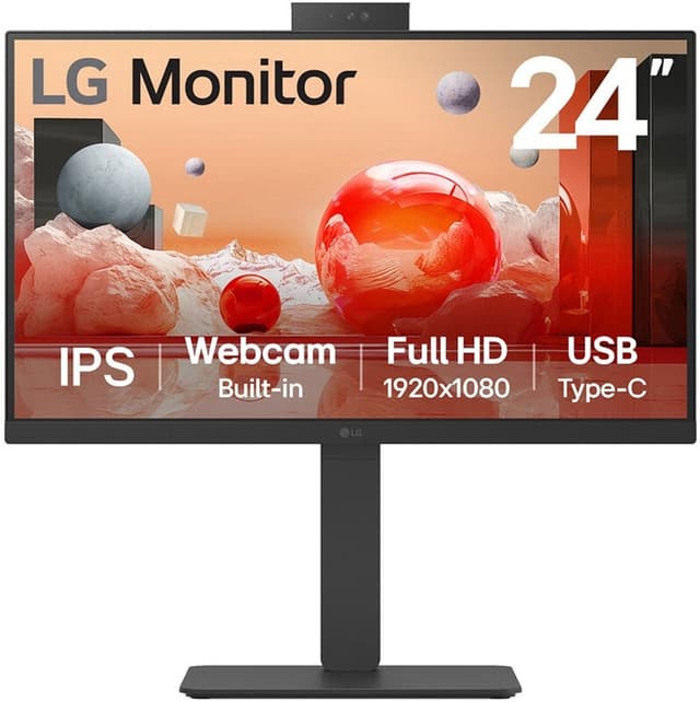 LG 24BA850-B computermonitor 60,5 cm 1920 x 1080 pixels Full HD zwart