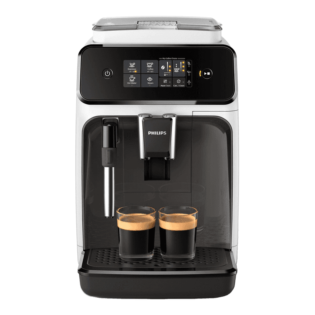 Philips 1200 Serie Volautomatische Espressomachine – 1.8L – Wit – 15 Bar Druk – Keramische Maler (EP1223/00)