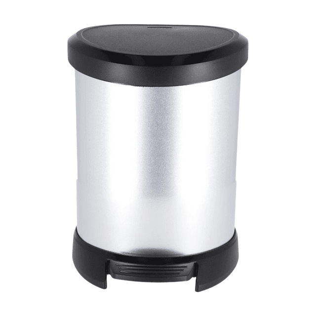 Curver Curver Decobin pedaalemmer - 5 liter - metallic - premium opbergoplossing, duurzaam kunststof, moderne huisorganisatie