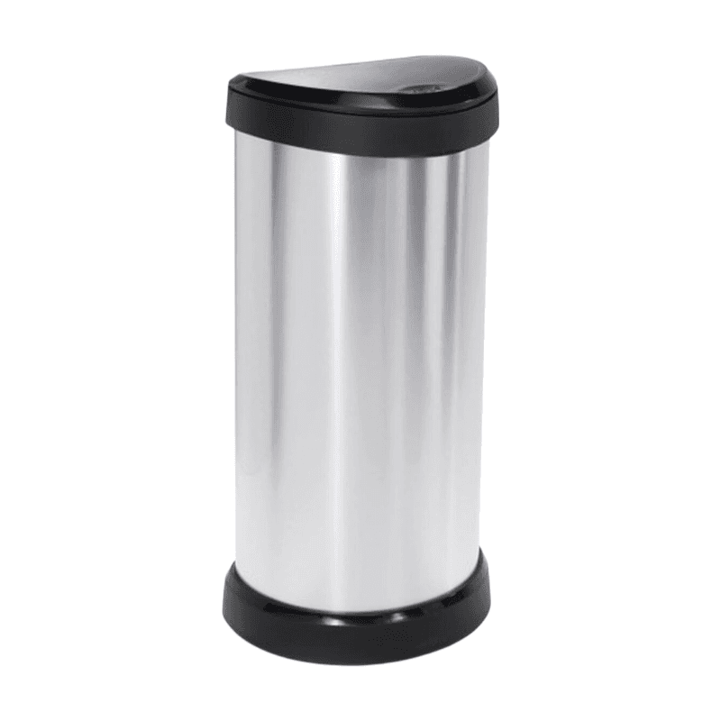 Curver Curver Decobin duwprullenbak - 40 liter - metallic - gerecycled kunststof - premium opbergoplossing, duurzaam kunststof, moderne huisorganisatie — afbeelding 1
