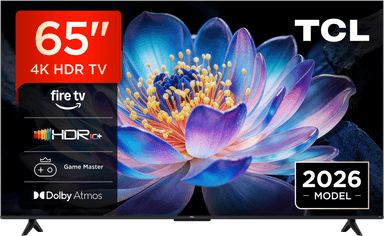 TCL 65V6D 65 inch 4K HDR, Fire TV, HDR10+, Dolby Atmos, DTS:X, Game Master, Motion Clarity, AirPlay 2, Druk op de knop en vraag aan Alexa