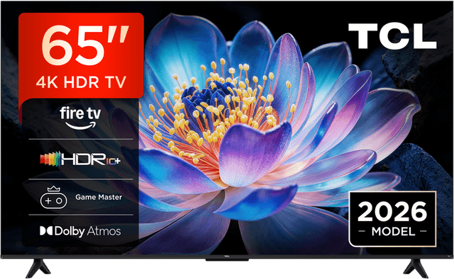 TCL 65V6D 65 inch 4K HDR, Fire TV, HDR10+, Dolby Atmos, DTS:X, Game Master, Motion Clarity, AirPlay 2, Druk op de knop en vraag aan Alexa