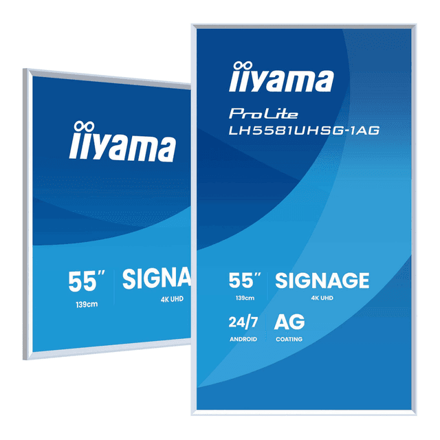 iiyama LH5581UHSG-1AG beeldkrant Digitale signage flatscreen 138,7 cm (54.6") Wifi 500 cd/m² 4K Ultra HD Wit Type processor Android 24/7