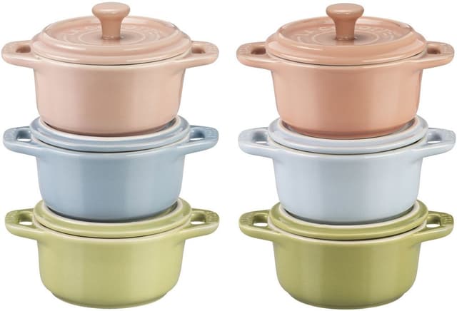 Staub Set van 6 Keramische Cocottes 200 ml Macaron | | 3272340059643