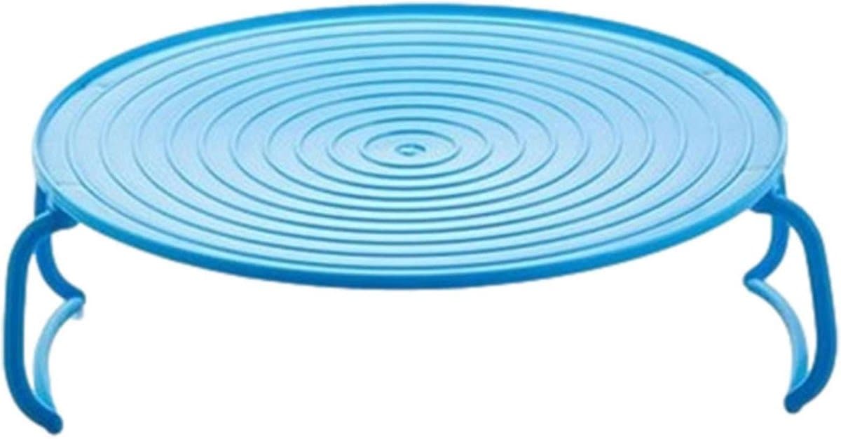 Magnetron Stapelaar - Dubbele Plaat - Voedsel Verwarmen - Opvouwbaar Ontwerp - 23.5 cm - Blauw — afbeelding 1