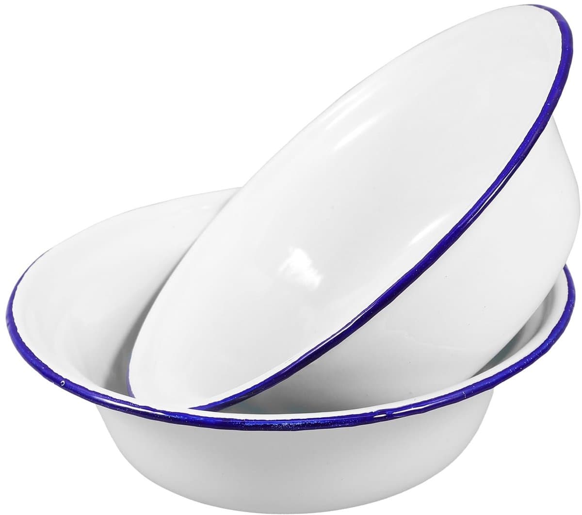 Dailygoods- Soepschalen 2-delig - Emaille - Makkelijk te reinigen - Geschikt voor rijst/pasta/groenten - Duurzaam - Ideaal voor familie/restaurant - Mengkom — afbeelding 1