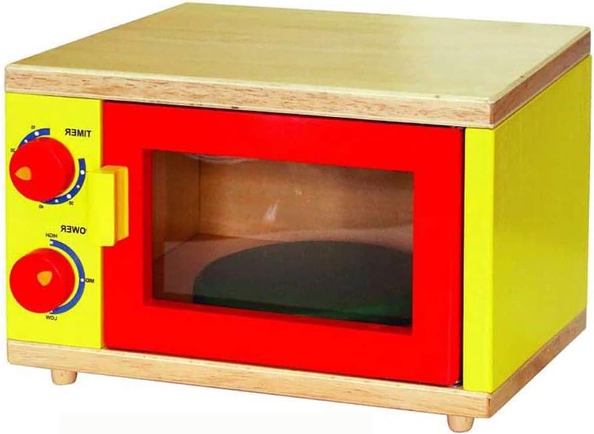 Houten Magnetron - Keuken Apparaat - Snel Opwarmen - Nieuwe Stijl - 28 cm - Houtkleur — afbeelding 1