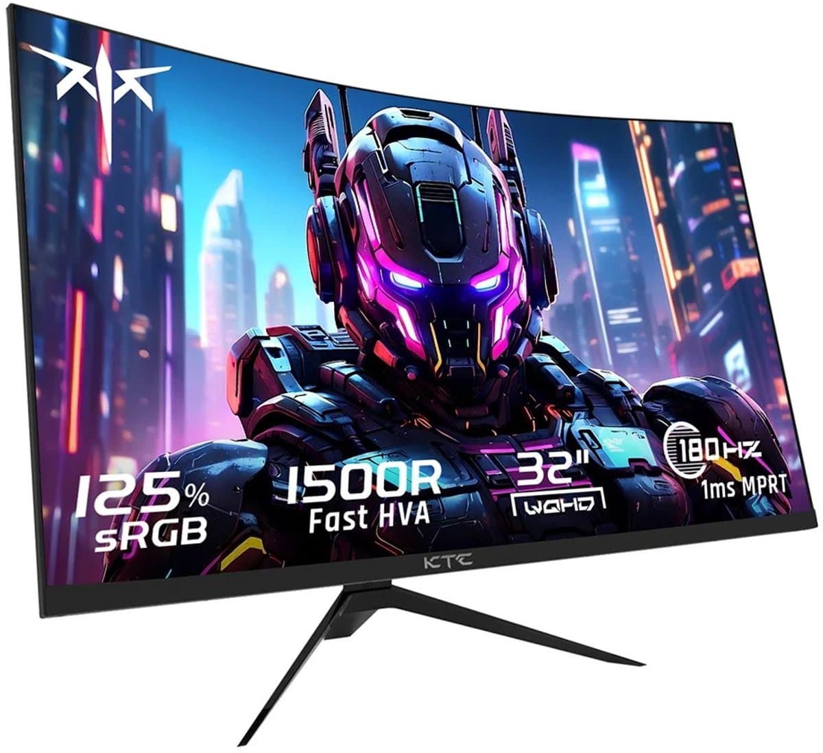 Flolife - KTC H32S17 Gaming Monitor 32 Inch QHD 2560x1440 Curved 1500R 180Hz HVA 1ms MPRT 125% sRGB FreeSync G-Sync HDR10 — afbeelding 1