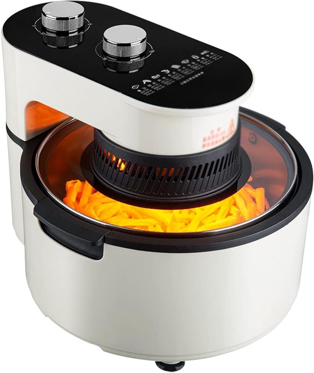 Elektrische Oven - Hetelucht Friteuse - Gezond Koken - Zichtbaar Venster - 5L Capaciteit - Wit — afbeelding 1