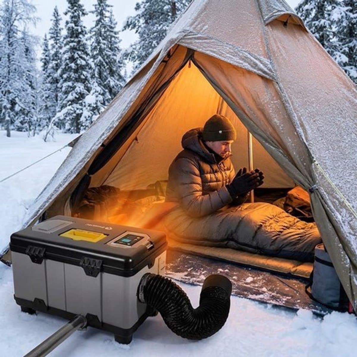 Dieselverwarming – Dieselkachel – Mobiele Verwarmer – Camperkachel – Vrachtwagenkachel – 8KW Vermogen – 5,2L Brandstoftank — afbeelding 1