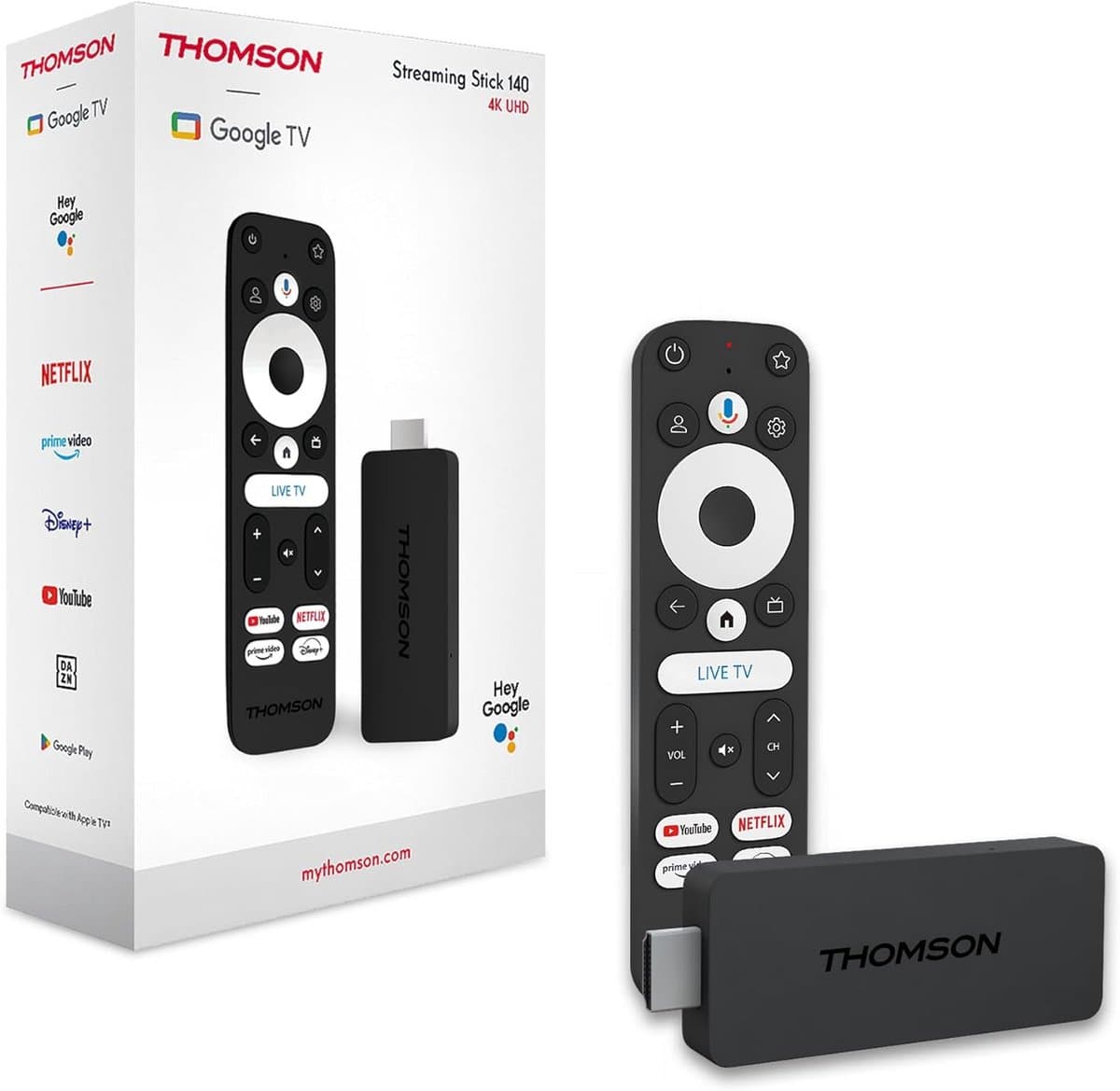 4K UHD Streamingstick met Google TV, Spraakbediening, Dolby Atmos en Chromecast — afbeelding 1