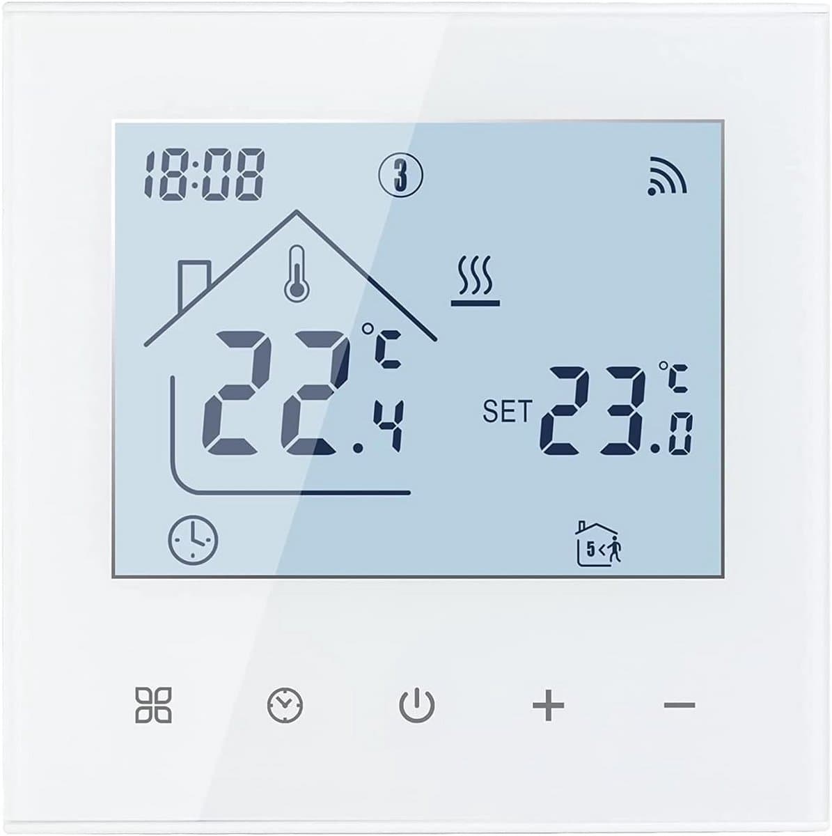 Slimme WiFi Thermostaat voor Ketel- en Vloerverwarming met Touchscreen en App-bediening — afbeelding 1
