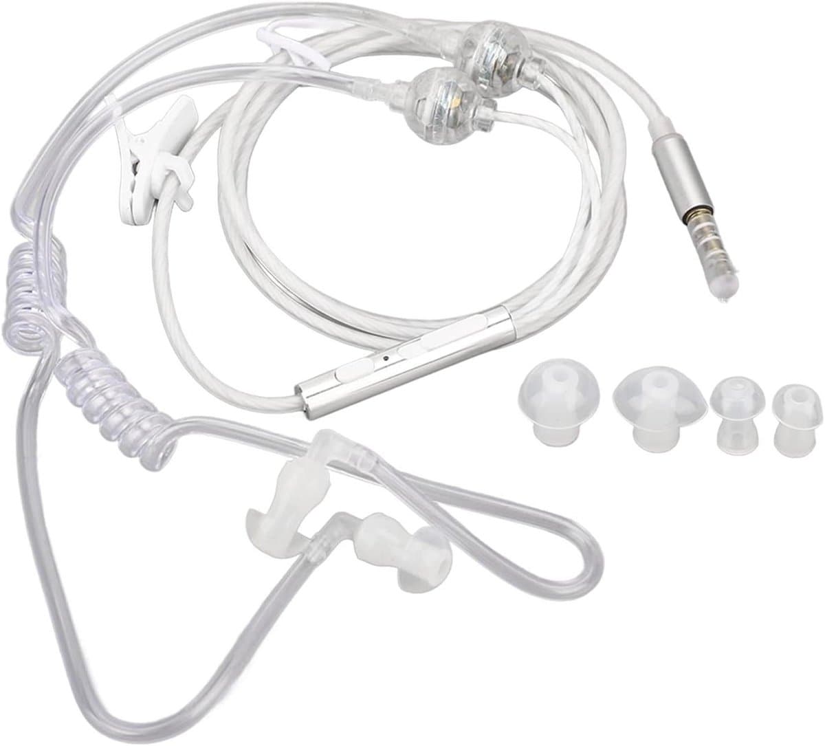 Binaurale 3,5 mm Jack Air Tube Headset met Ruisonderdrukking voor Laptop en Tablet - Wit - Geschikt voor Galaxy en NOTE-serie — afbeelding 1